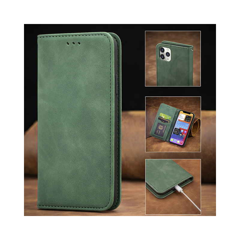 IssAcc Ledertasche Buch für Apple iPhone 7 Plus grün, PN: 887845288812